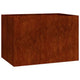 Vidaxx jardinière rouillé 120x80x80 cm acier résistant aux intempéries