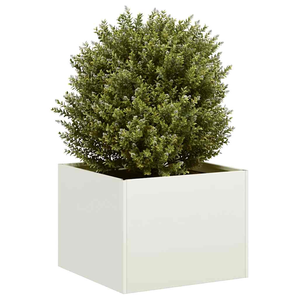 Vidaxx jardinière 40x40x30 cm acier blanc