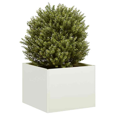 Vidaxx jardinière 40x40x30 cm acier blanc