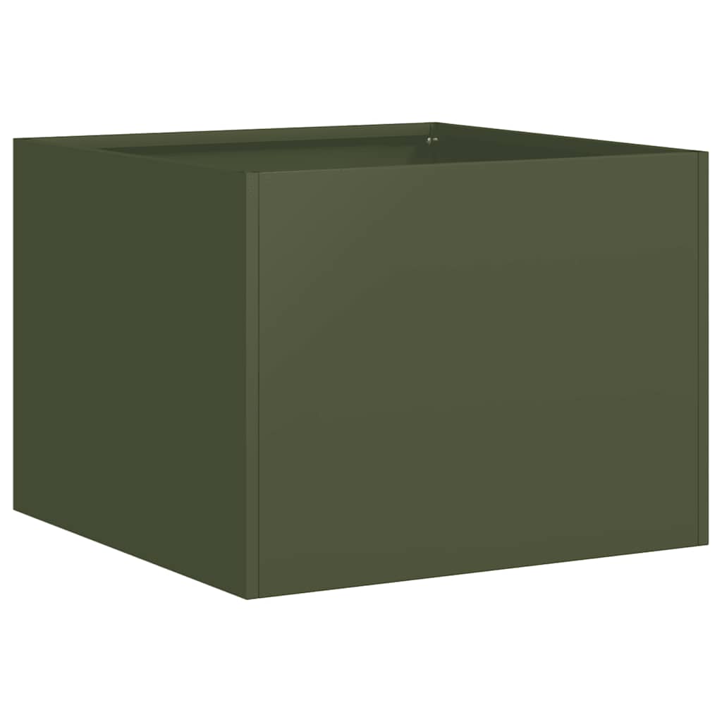 Vidaxx jardinière 40x40x30 cm acier vert olive