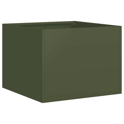 Vidaxx jardinière 40x40x30 cm acier vert olive