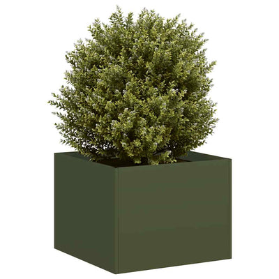 Vidaxx jardinière 40x40x30 cm acier vert olive