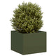 Vidaxx jardinière 40x40x30 cm acier vert olive