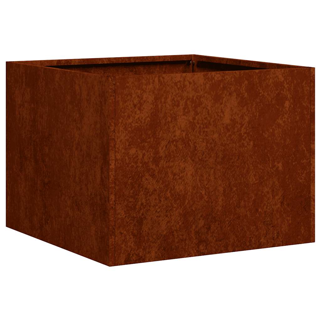 Vidaxx jardinière rouillé 40x40x30 cm acier résistant aux intempéries