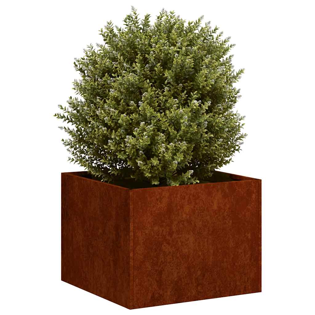 Vidaxx jardinière rouillé 40x40x30 cm acier résistant aux intempéries