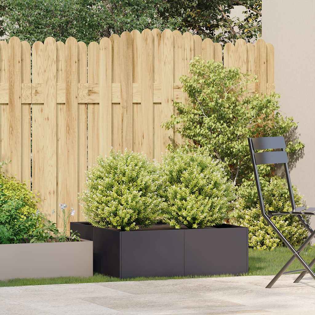 Vidaxx jardinière 80x80x30 cm acier noir