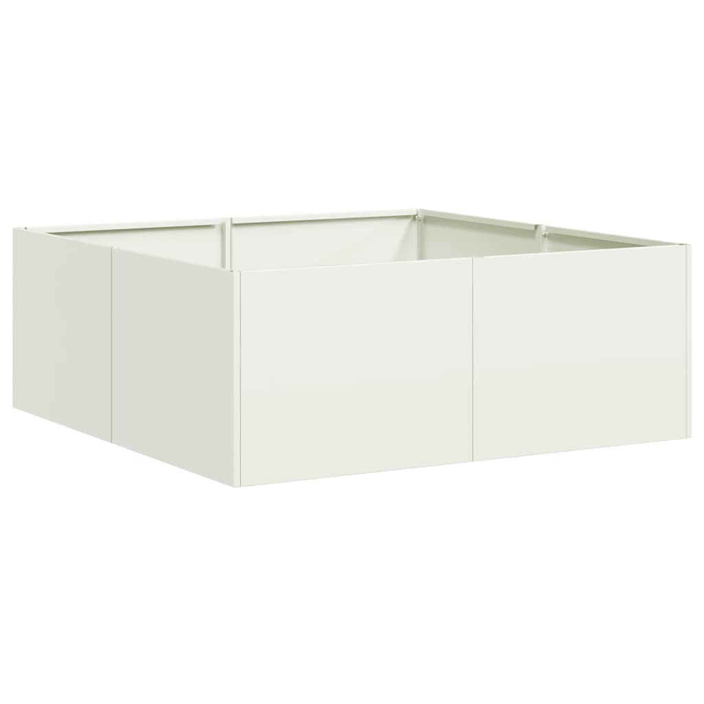 Vidaxx jardinière 80x80x30 cm acier blanc