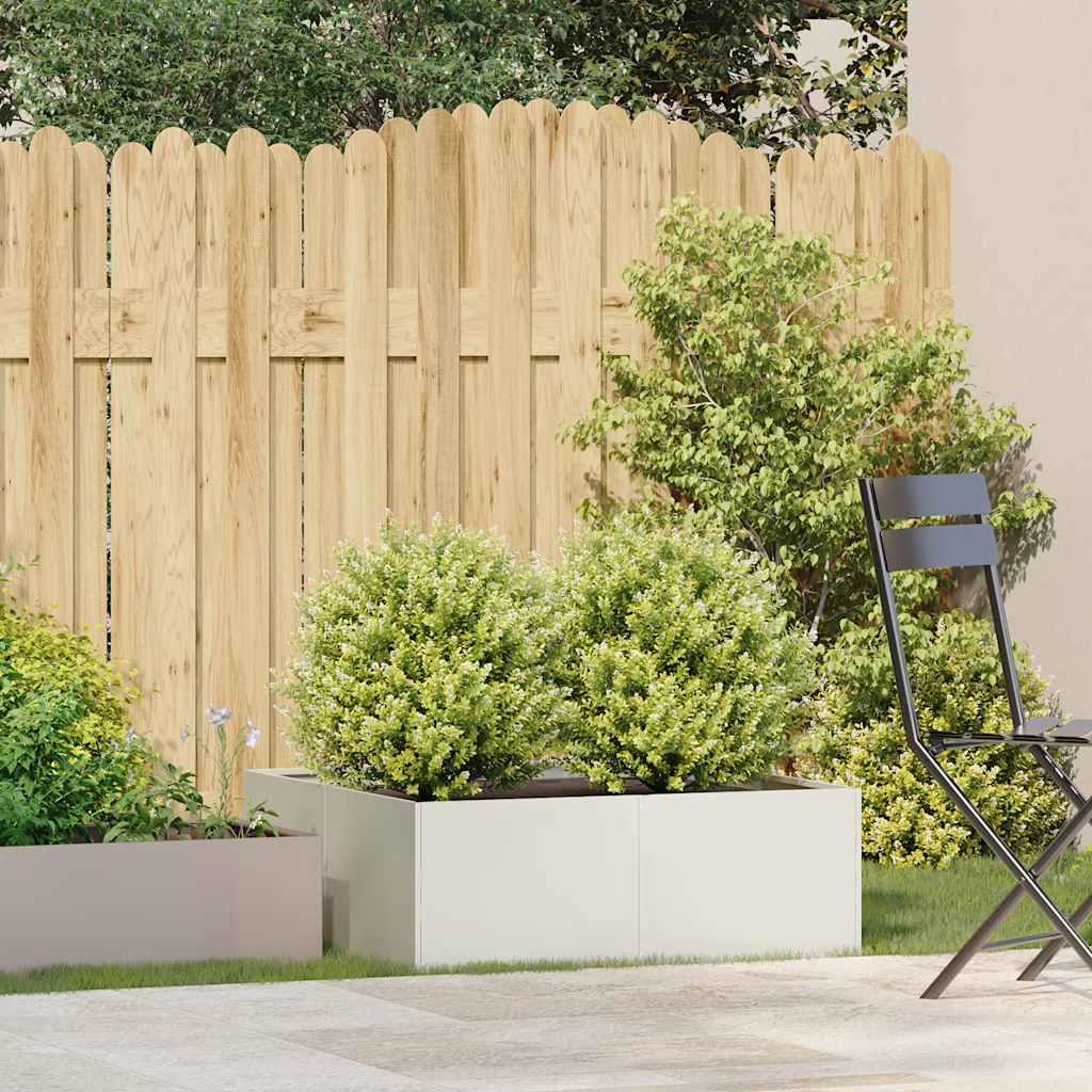 Vidaxx jardinière 80x80x30 cm acier blanc