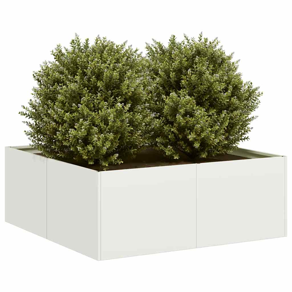 Vidaxx jardinière 80x80x30 cm acier blanc