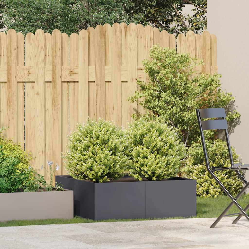 Vidaxx jardinière 80x80x30 cm acier anthracite