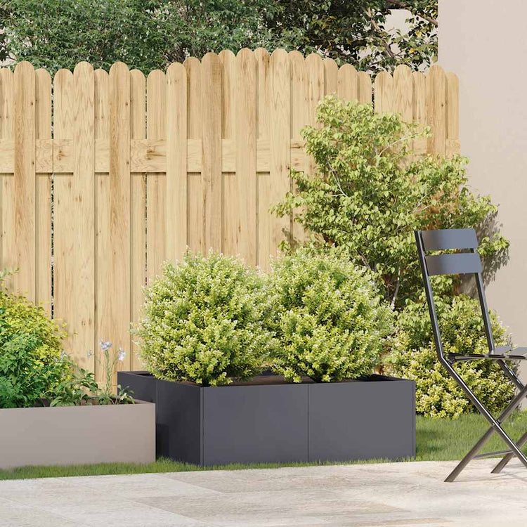 Vidaxx jardinière 80x80x30 cm acier anthracite