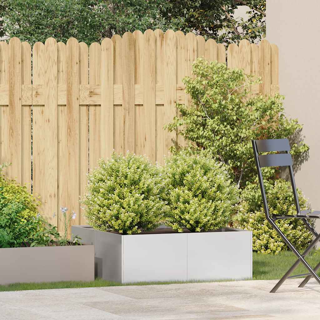 Jardinière Vidaxx 80x80x30 cm acier inoxydable