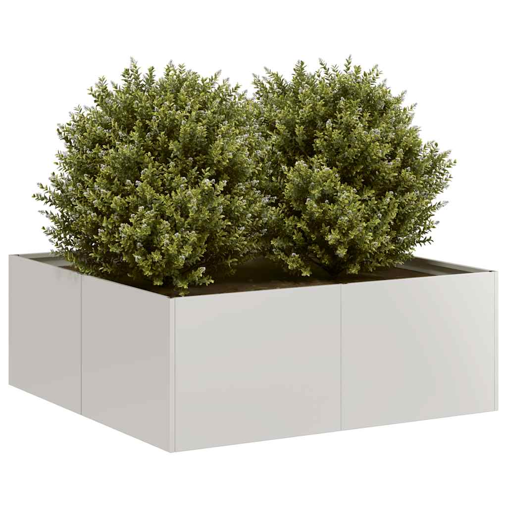 Jardinière Vidaxx 80x80x30 cm acier inoxydable
