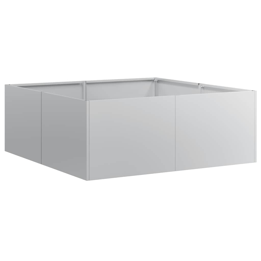Jardinière Vidaxx 80x80x30 cm en acier galvanisé