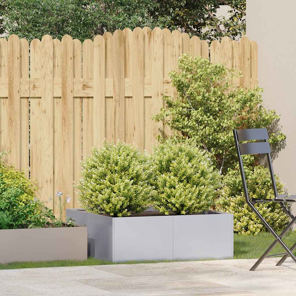 Jardinière Vidaxx 80x80x30 cm en acier galvanisé