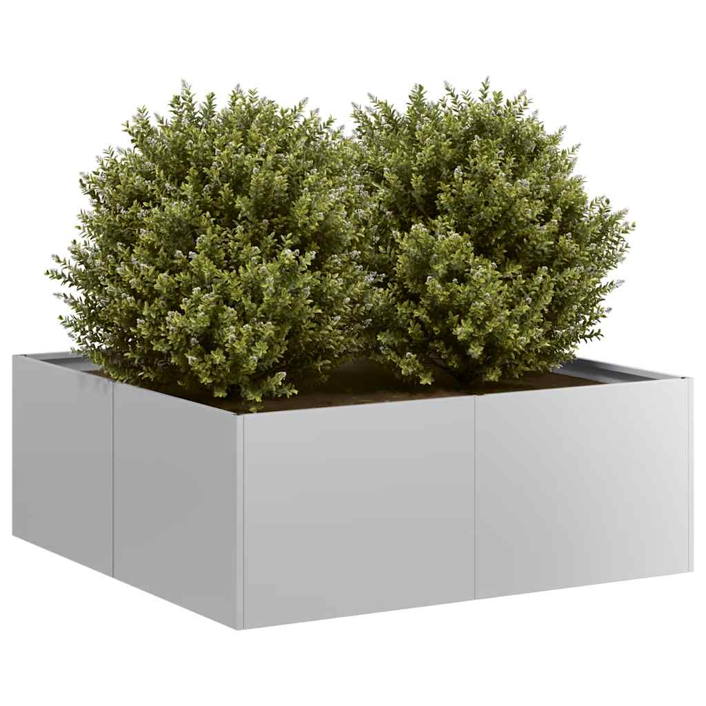 Jardinière Vidaxx 80x80x30 cm en acier galvanisé