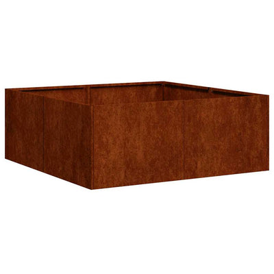 Vidaxx jardinière rouillé 80x80x30 cm acier résistant aux intempéries