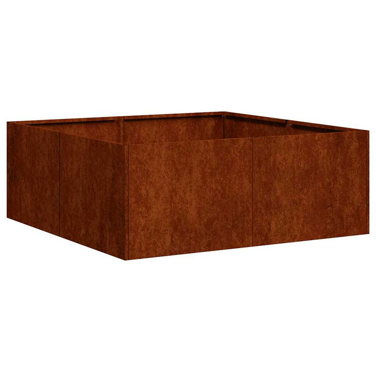 Vidaxx jardinière rouillé 80x80x30 cm acier résistant aux intempéries