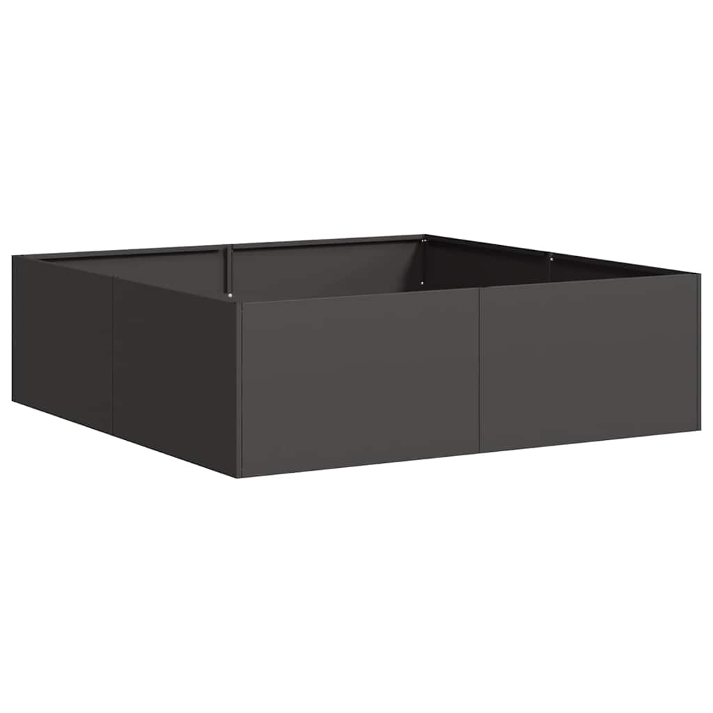 Vidaxx jardinière 100x100x30 cm acier noir