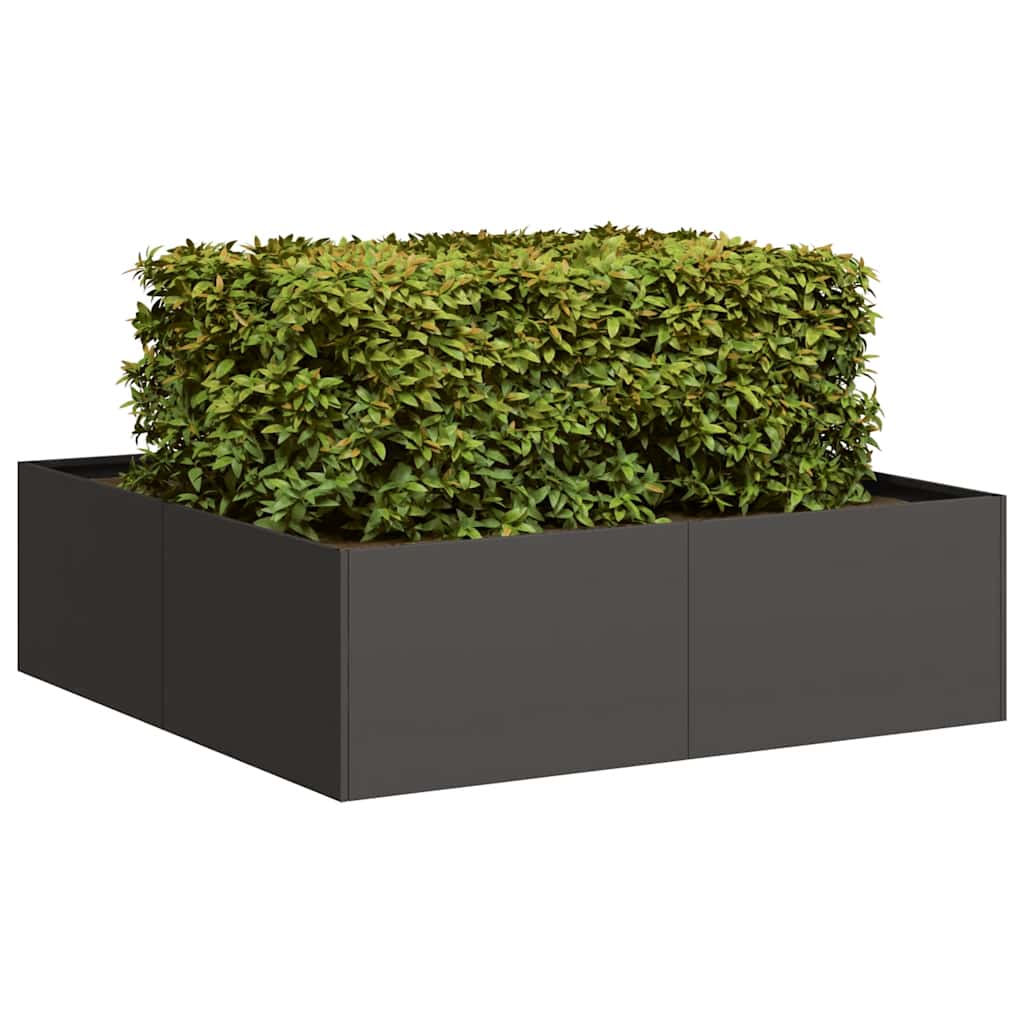 Vidaxx jardinière 100x100x30 cm acier noir