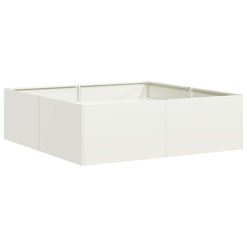 Vidaxx jardinière 100x100x30 cm acier blanc