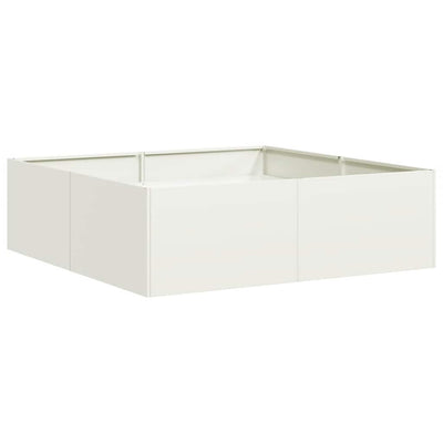 Vidaxx jardinière 100x100x30 cm acier blanc