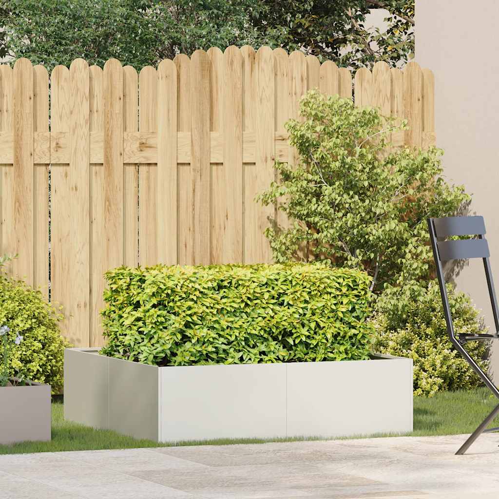 Vidaxx jardinière 100x100x30 cm acier blanc