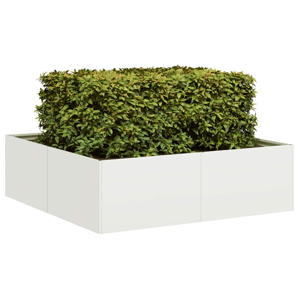 Vidaxx jardinière 100x100x30 cm acier blanc
