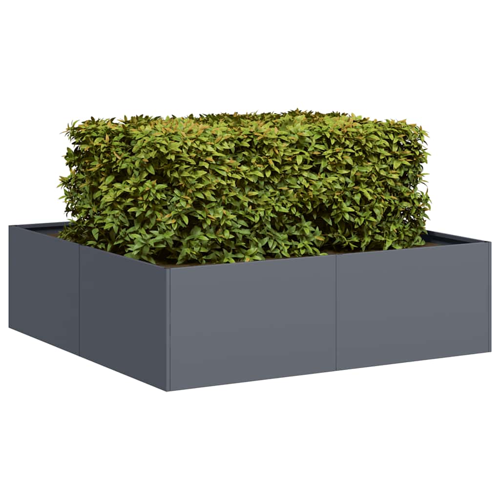 Vidaxx jardinière 100x100x30 cm acier anthracite