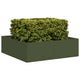 Vidaxx jardinière 100x100x30 cm acier vert olive