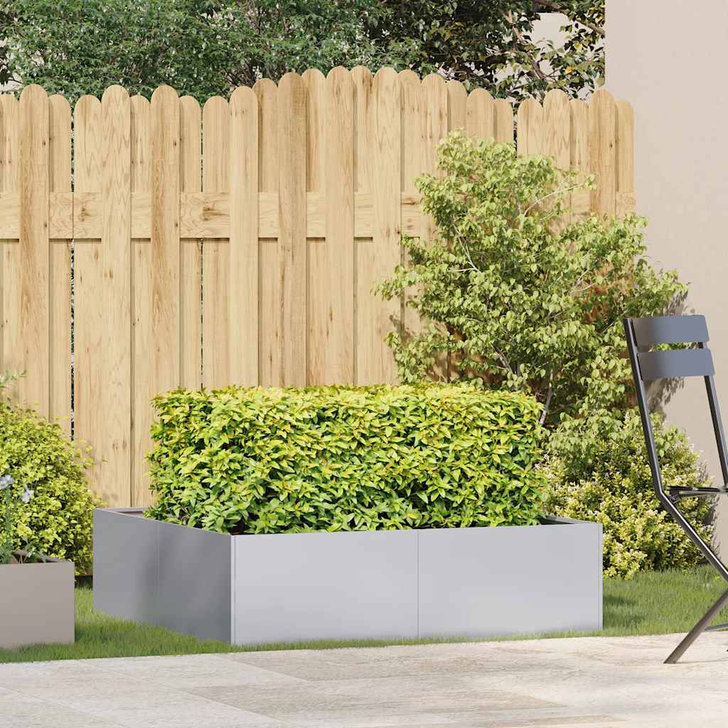 Jardinière Vidaxx 100x100x30 cm en acier galvanisé