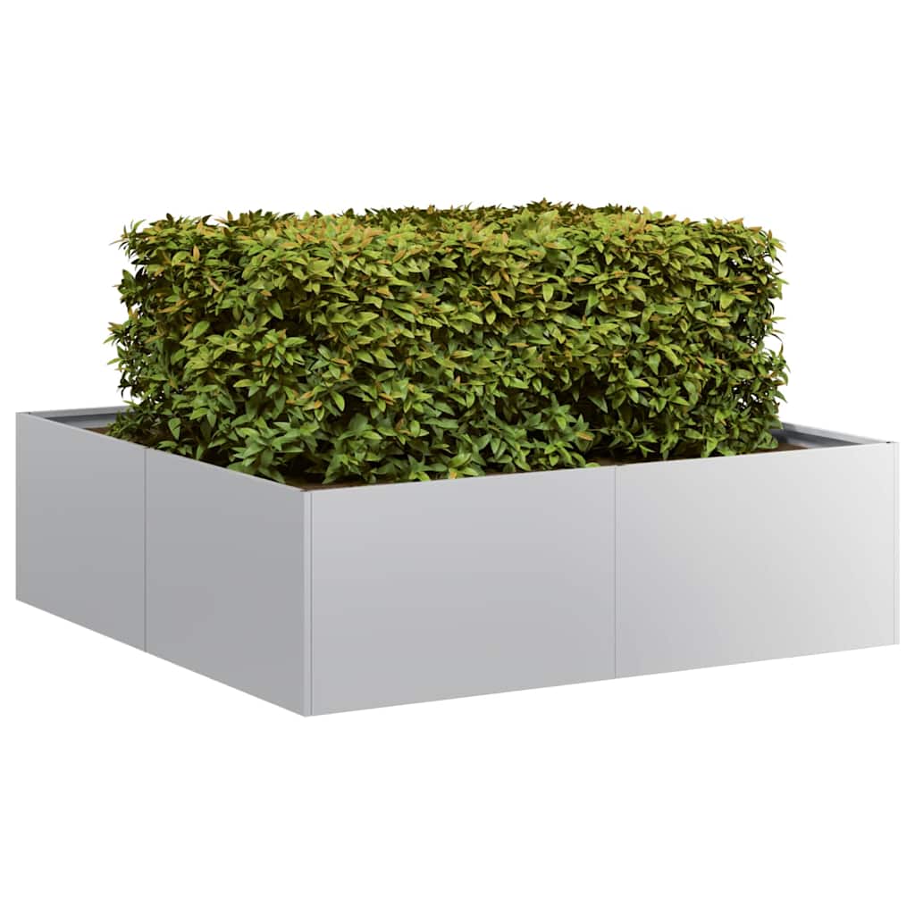 Jardinière Vidaxx 100x100x30 cm en acier galvanisé