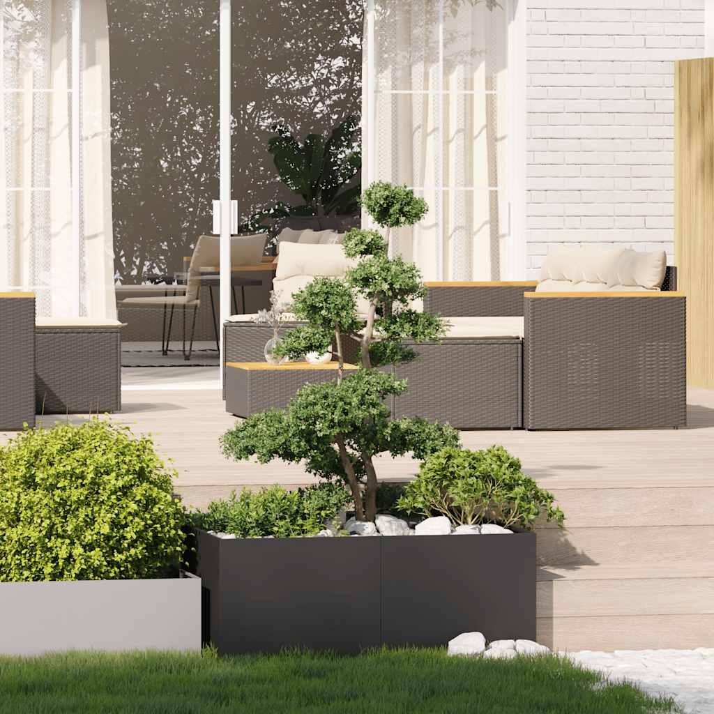 Vidaxx jardinière 100x100x40 cm acier noir