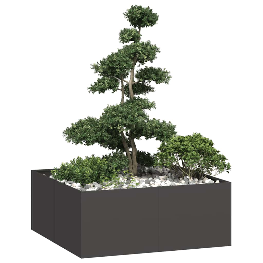 Vidaxx jardinière 100x100x40 cm acier noir