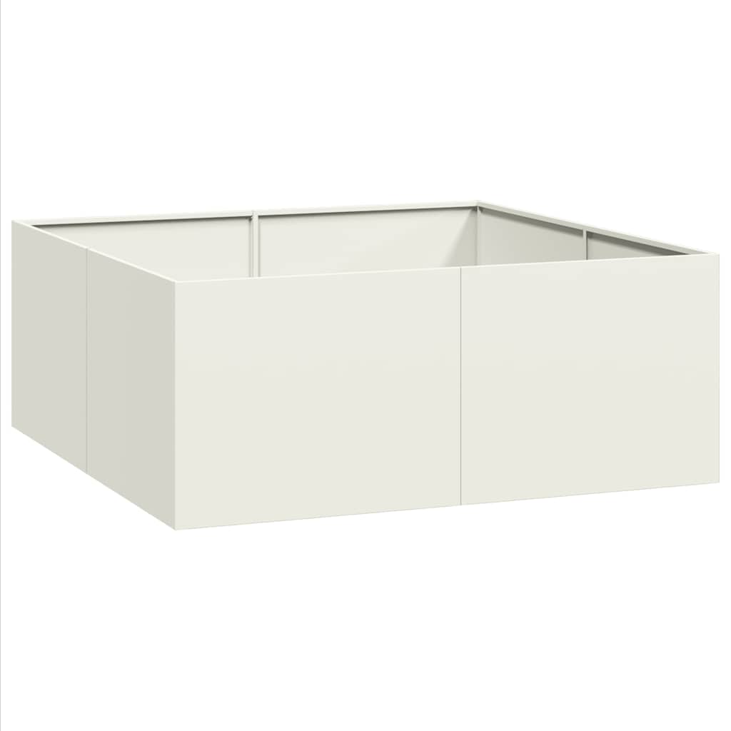 Vidaxx jardinière 100x100x40 cm acier blanc