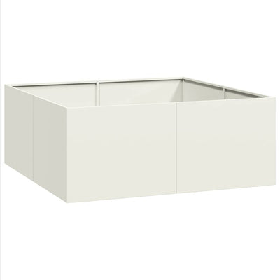 Vidaxx jardinière 100x100x40 cm acier blanc