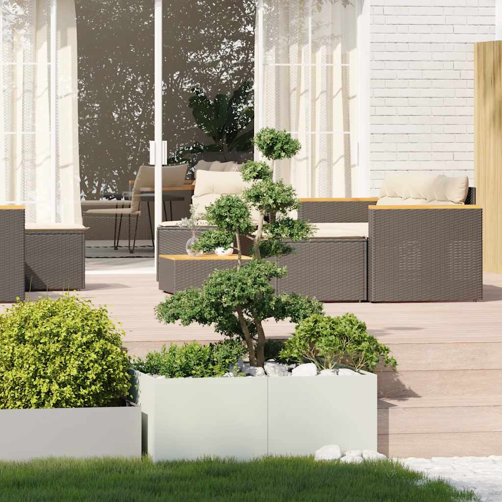 Vidaxx jardinière 100x100x40 cm acier blanc