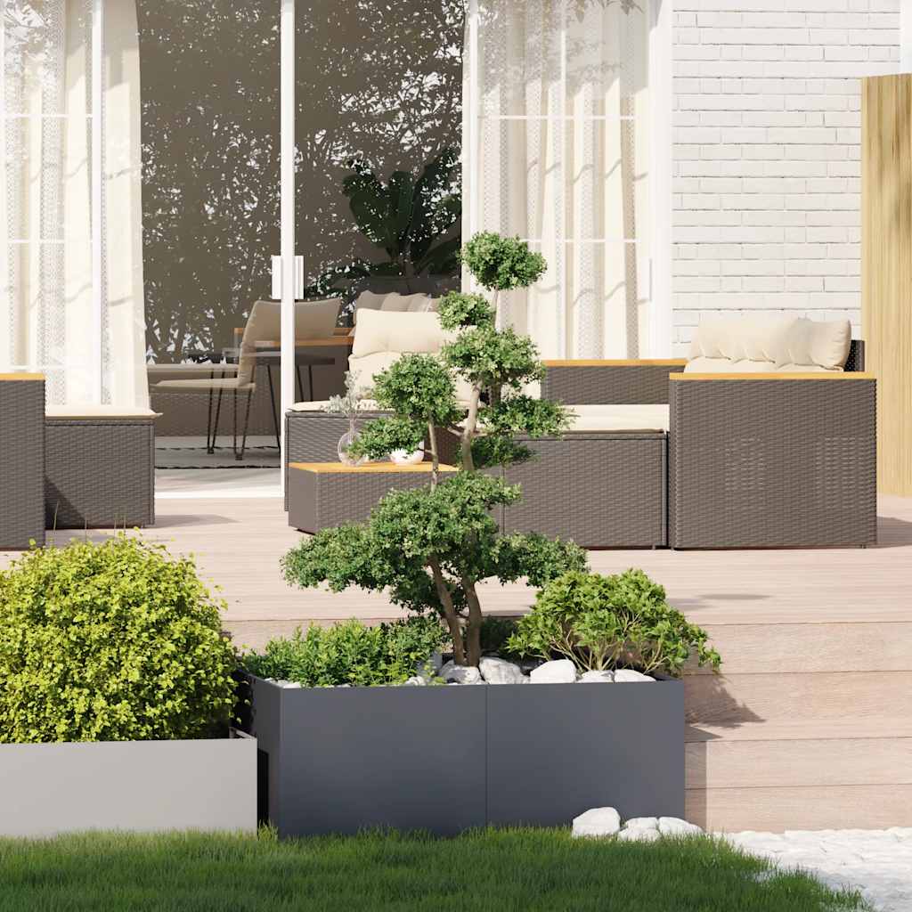 Vidaxx jardinière 100x100x40 cm acier anthracite