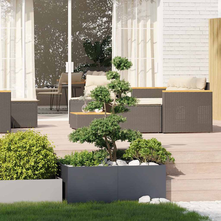 Vidaxx jardinière 100x100x40 cm acier anthracite