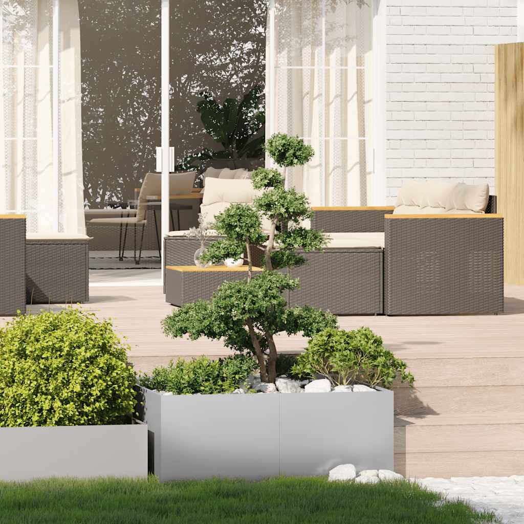 Jardinière Vidaxx 100x100x40 cm en acier galvanisé