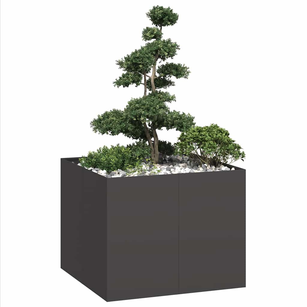 Vidaxx jardinière 100x100x80 cm acier noir