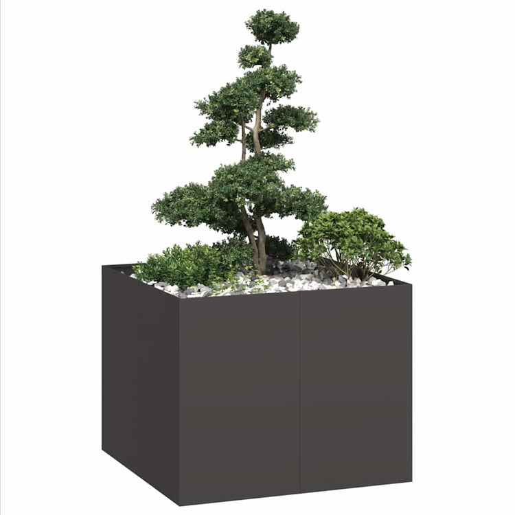 Vidaxx jardinière 100x100x80 cm acier noir