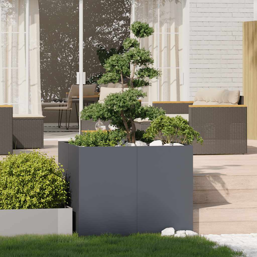 Vidaxx jardinière 100x100x80 cm acier anthracite