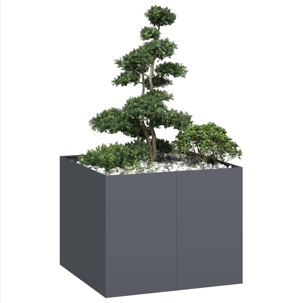 Vidaxx jardinière 100x100x80 cm acier anthracite