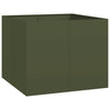 Vidaxx jardinière 100x100x80 cm acier vert olive