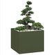 Vidaxx jardinière 100x100x80 cm acier vert olive