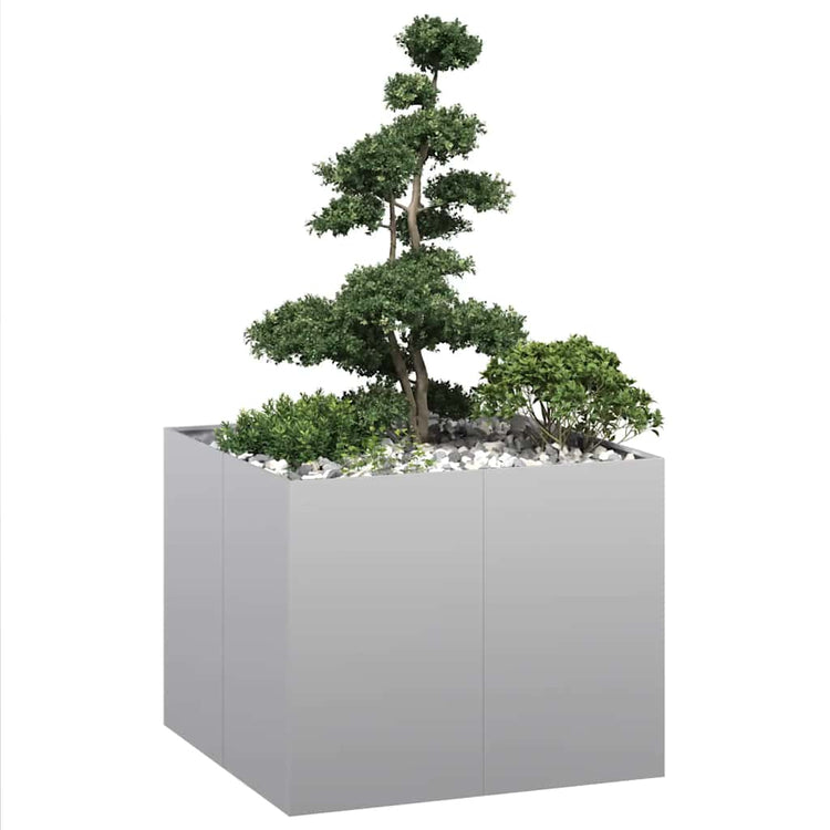 Jardinière Vidaxx 100x100x80 cm en acier galvanisé