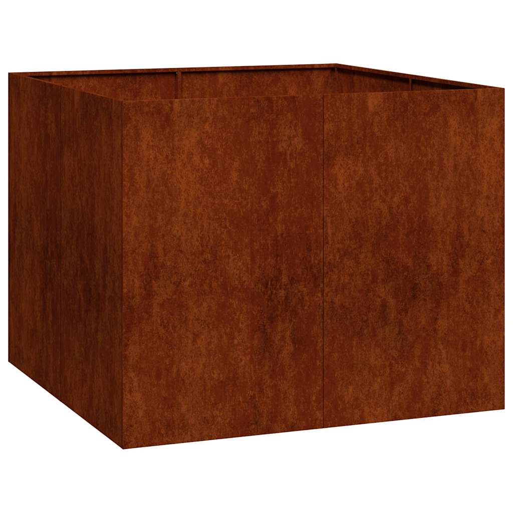 Vidaxx jardinière rouillé 100x100x80 cm acier résistant aux intempéries