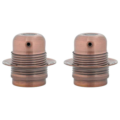 VidaXL douilles de lampe 2 pcs bronze rouge E27