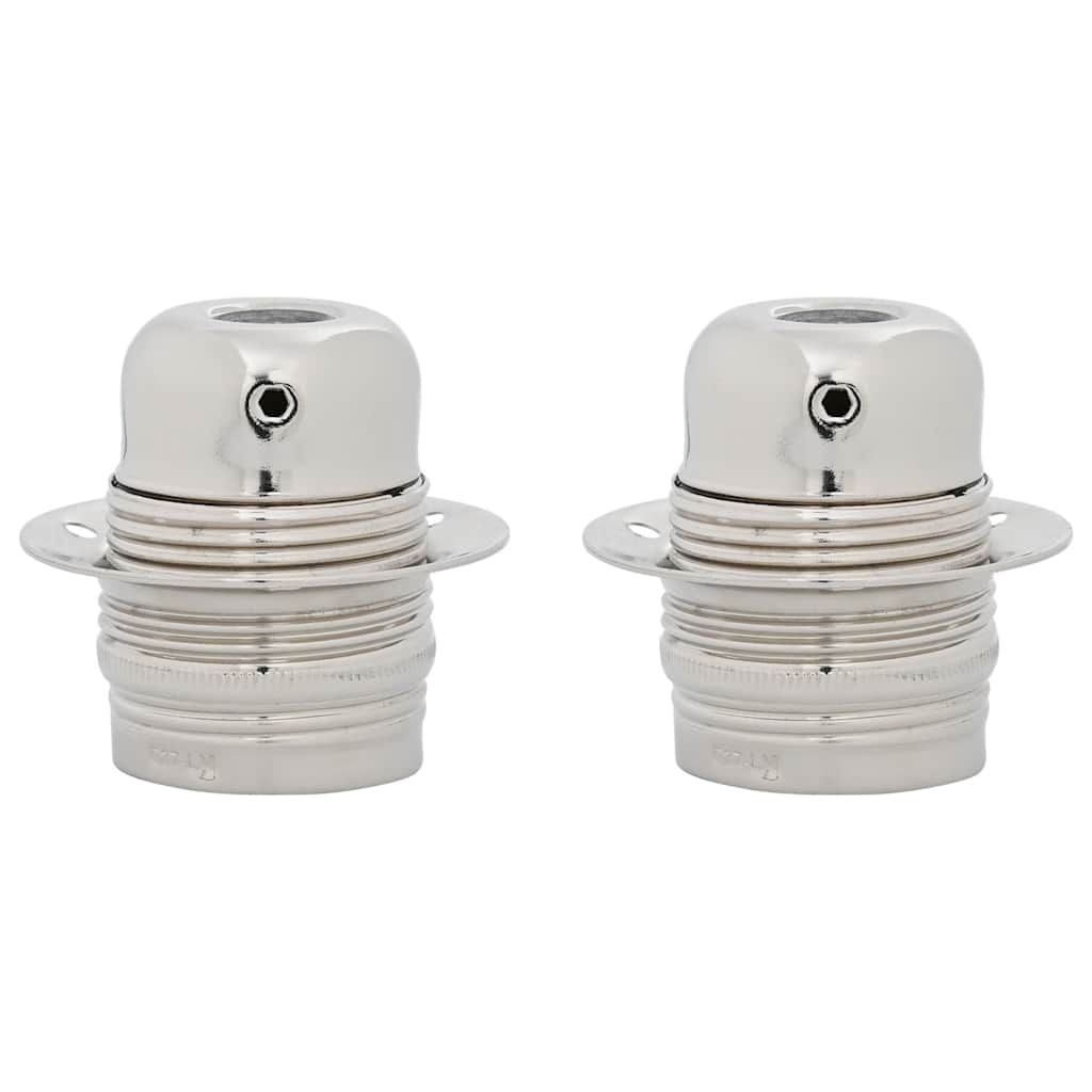 VidaXL douilles de lampe 2 pcs nickel satiné E27